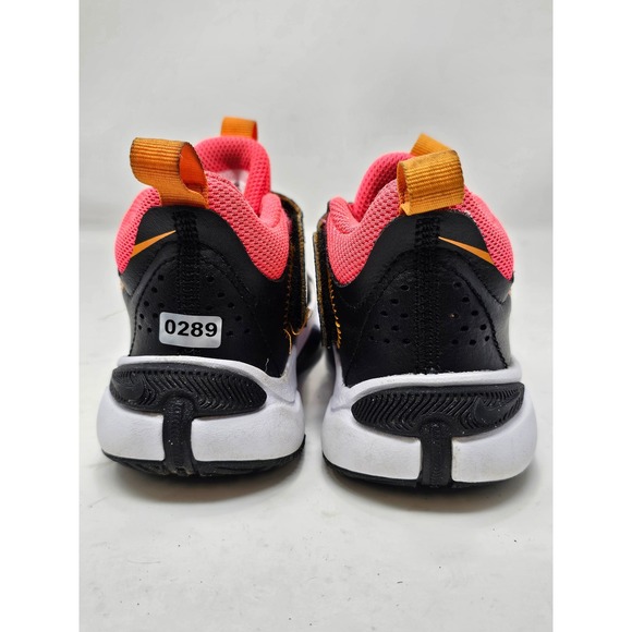 Nike Kids Shoes Toddler 11C Pink Black Orange Hook Loop Athletic Sneakers - Picture 8 of 8